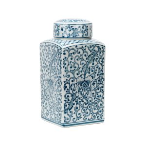 Porcelain Blue and White Tea Jar