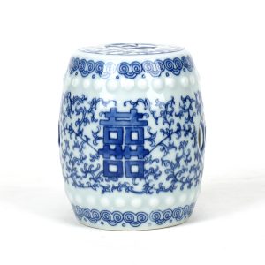Porcelain Mini Blue and White Decorative Stool