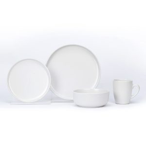 Ceramic White  Dinnerware set of 4pcs / Total 16 pcs for 4 people