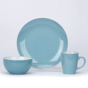 Ceramic Blue White Dinnerware set of 3pcs / Total 12 pcs for 4 people