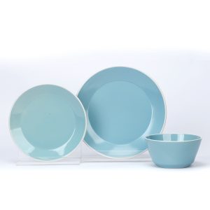 Ceramic Blue Dinnerware set of 3pcs / Total 12 pcs for 4 people