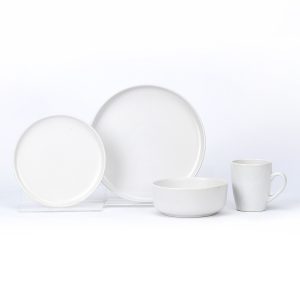 Ceramic White Dinnerware set of 4 pcs / Total 16 pcs for 4 people