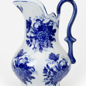 Porcelain Blue and White Floral Jug