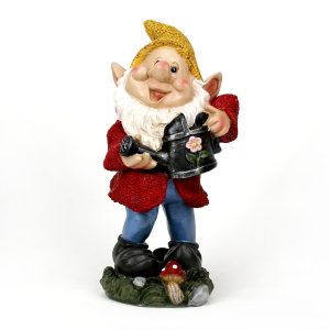 Polyresin Happy Gnome Garden Statue