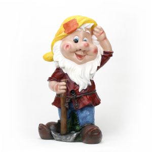 Polyresin Happy Gnome Garden Statue