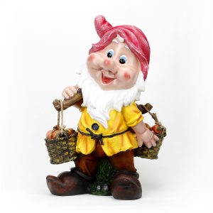Polyresin Happy Gnome Garden Statue